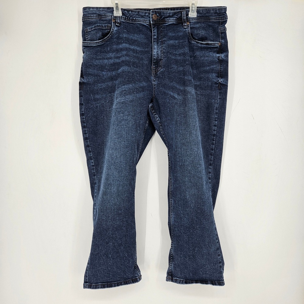 The Perfect Jean NYC Mens 40x28‎ Blue Bootcut Pants Stretch TPJ Denim Casual
